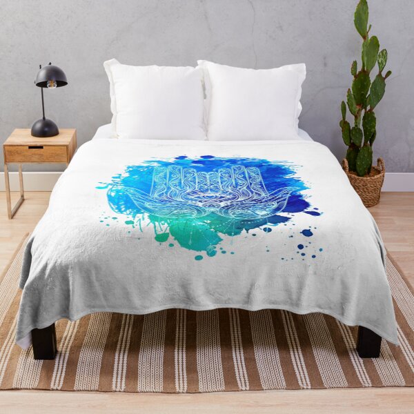 Artikelvorschau, Blaues Aquarell Hamsa Hand Ralice Yoga entworfen und verkauft von raliceyoga.
