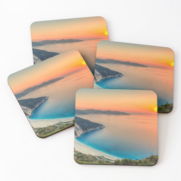 Item preview, The sunset at the famous beach Myrtos in Kefalonia island, Greece designed and sold by costas1962.
