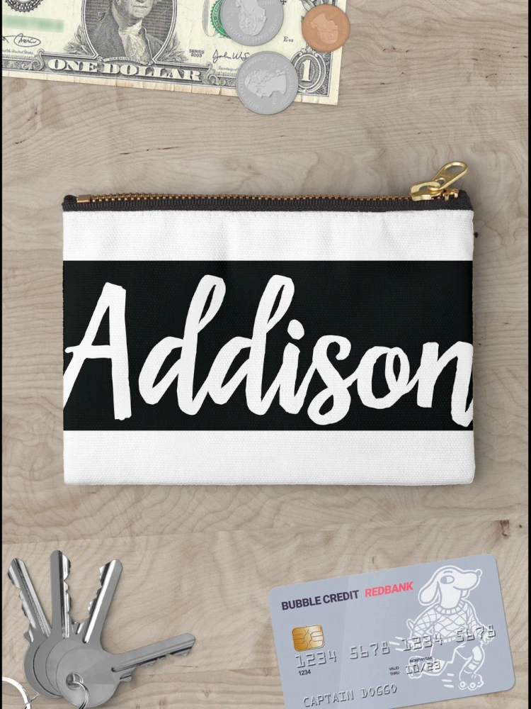 Thumbnail 3 of 4, Zipper Pouch, Addison Script My Name Is Addison designed and sold by ProjectX23.