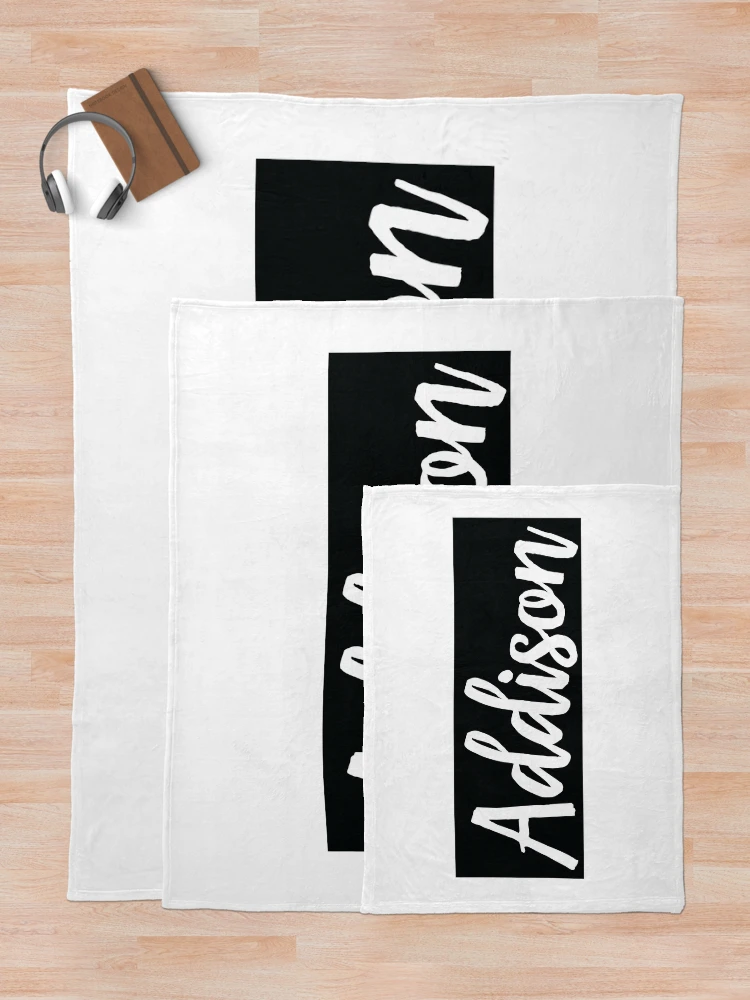 Thumbnail 5 of 6, Throw Blanket, Addison Script My Name Is Addison designed and sold by ProjectX23.