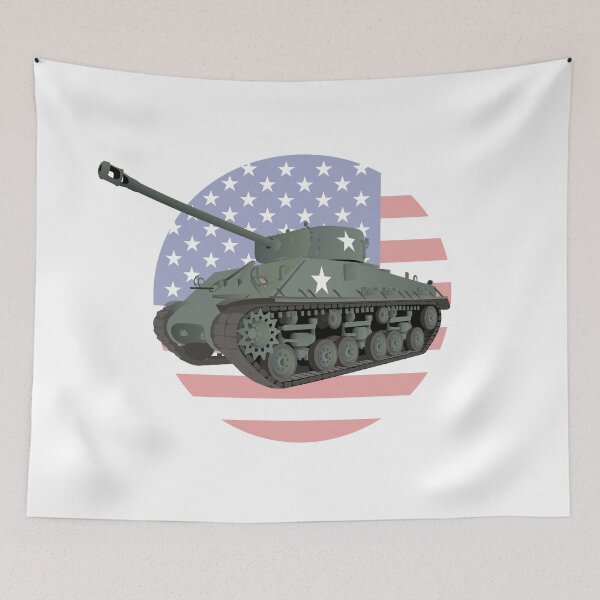 Item preview, M4 Sherman American WW2 Tank with Flag designed and sold by NorseTech.