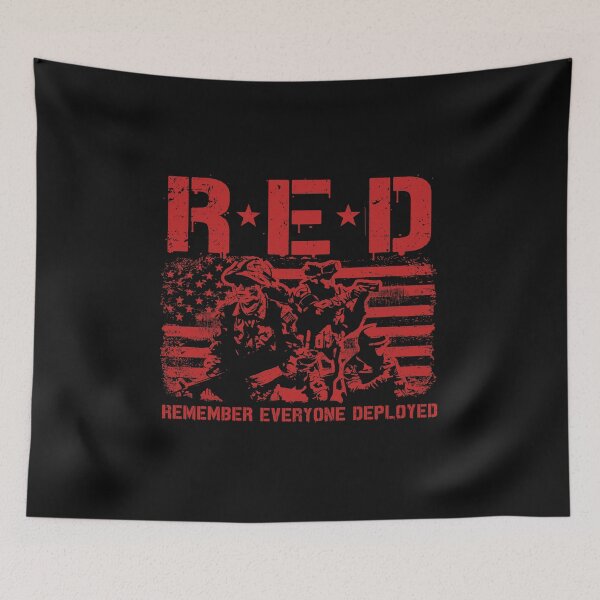 Item preview, Red Friday Remember Everyone Deployed Vintage American Flag US Solder designed and sold by alenaz.