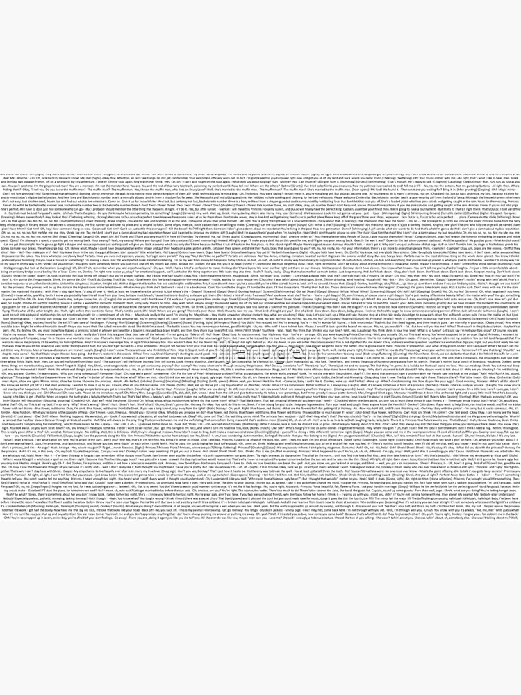 entire shrek script by Jijarugen