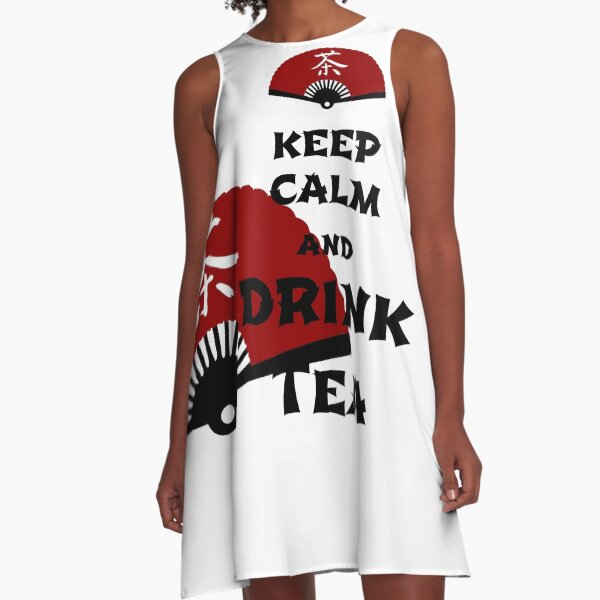 keep calm and drink tea - asia edition A-Line Dress