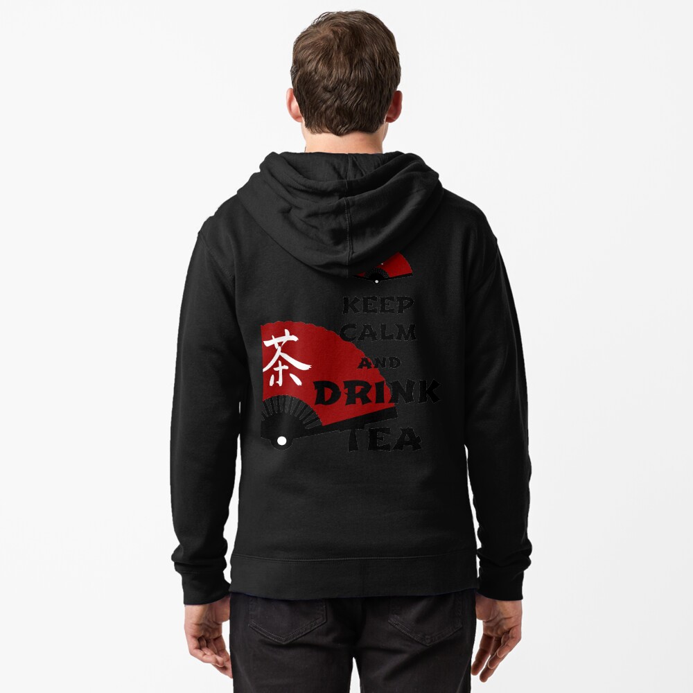keep calm and drink tea - asia edition Zipped Hoodie