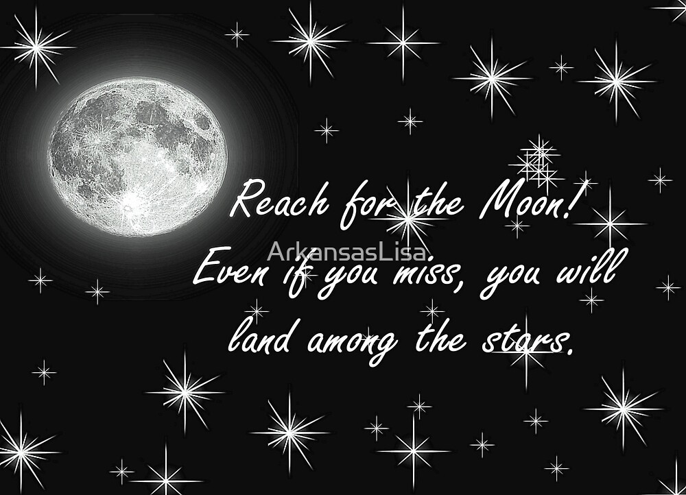 "Reach for the Moon Card" by ArkansasLisa Redbubble