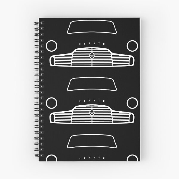 Item preview, Zephyr Mk II classic car outline graphic (white) designed and sold by soitwouldseem.