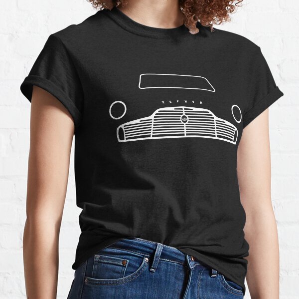 Ford Zephyr Mk II classic car outline graphic (white) Classic T-Shirt