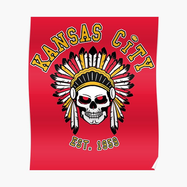 KC Kansas City 2020 Football Retro Vintage Cool Chief MO Fan Poster