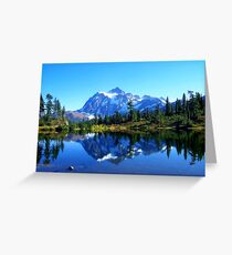 "Mount Shuksan and Picture Lake in the Fall" Greeting Card