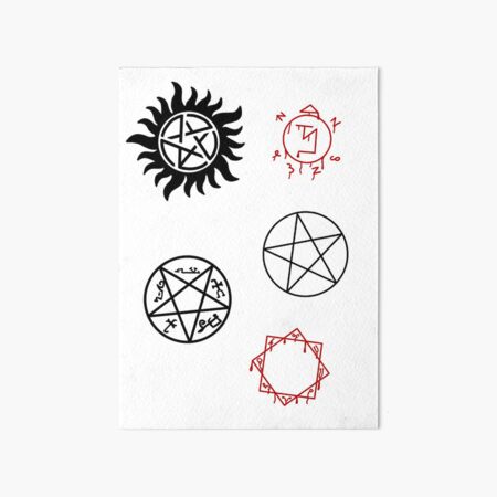 Aufkleber Supernatural 12cm S067 in Wunschfarbe Auto Pentagramm Teufelsfalle 
