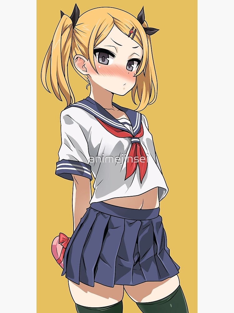 High Quality Print Anime School Girl In Seifuku Uniform Photographic