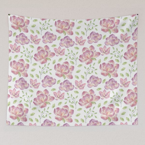 Item preview, Watercolour purple and pink peonies designed and sold by Marianne1108.