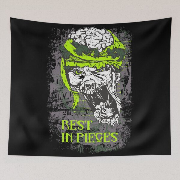 Item preview, Rest In Pieces Horror Zombie Pirate With Green Theme designed and sold by aventi24.