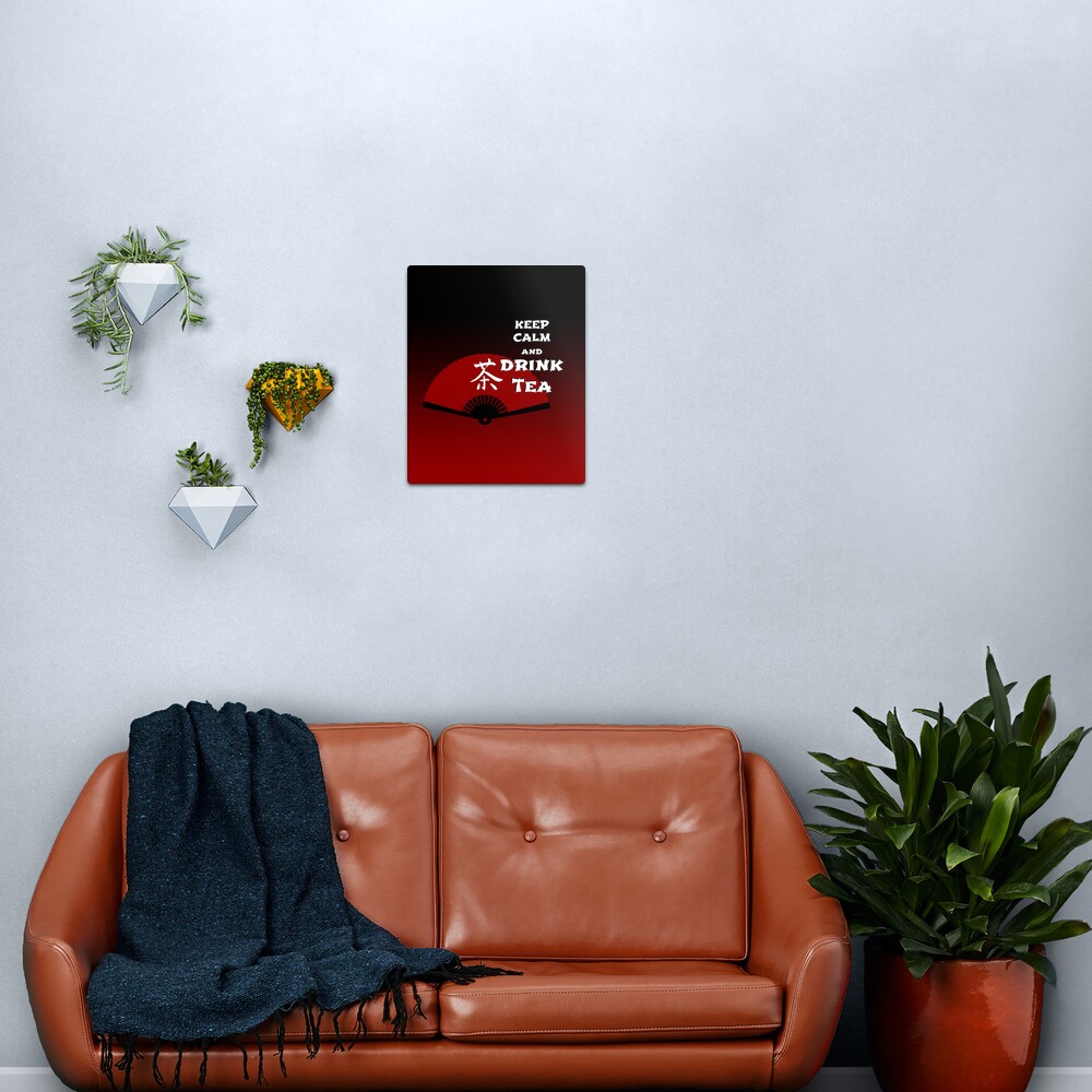 Keep Calm and Drink Tea - dark asia edition Metal Print