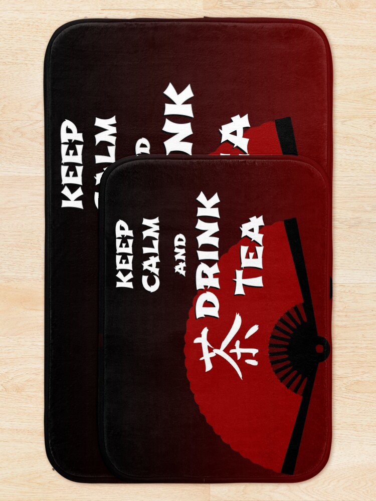 Alternate view of Keep Calm and Drink Tea - dark asia edition Bath Mat