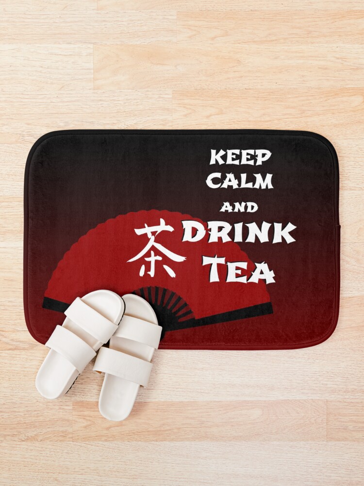 Alternate view of Keep Calm and Drink Tea - dark asia edition Bath Mat
