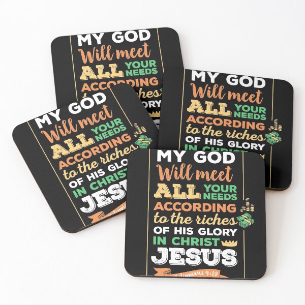 Item preview, My God will meet all your needs, Philippians 4:19, scripture, Christian gift designed and sold by Christian Word Art.