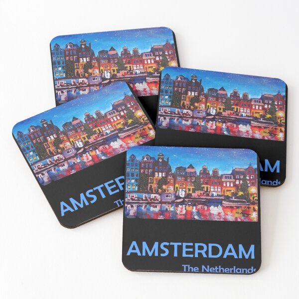 Item preview, Retro Travel Poster Amsterdam Netherlands designed and sold by artshop77.