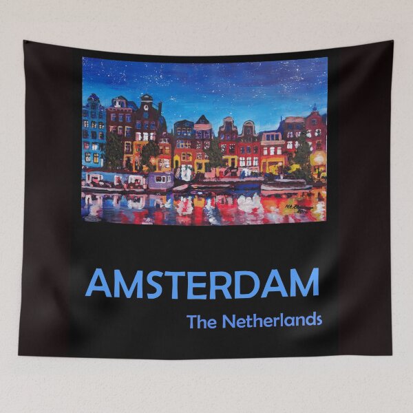 Item preview, Retro Travel Poster Amsterdam Netherlands designed and sold by artshop77.