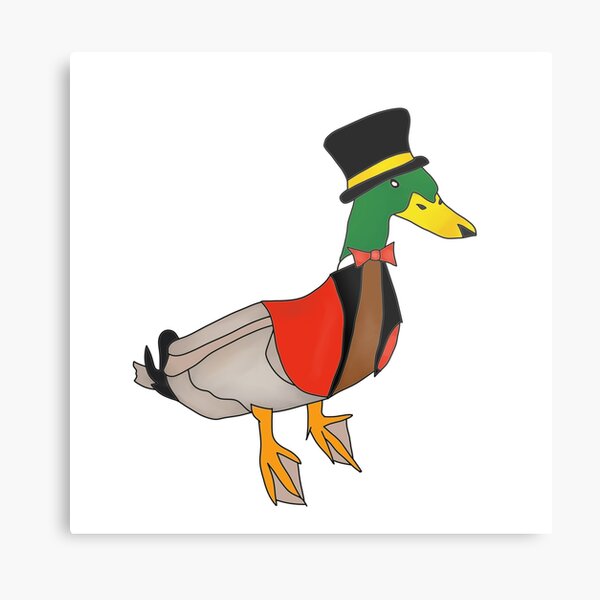Ringmaster Duck Metal Print