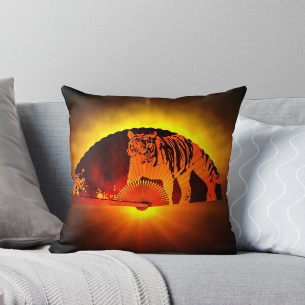 Artikelvorschau, asiatischer Fächer; Motiv: Tiger entworfen und verkauft von cglightNingART.
