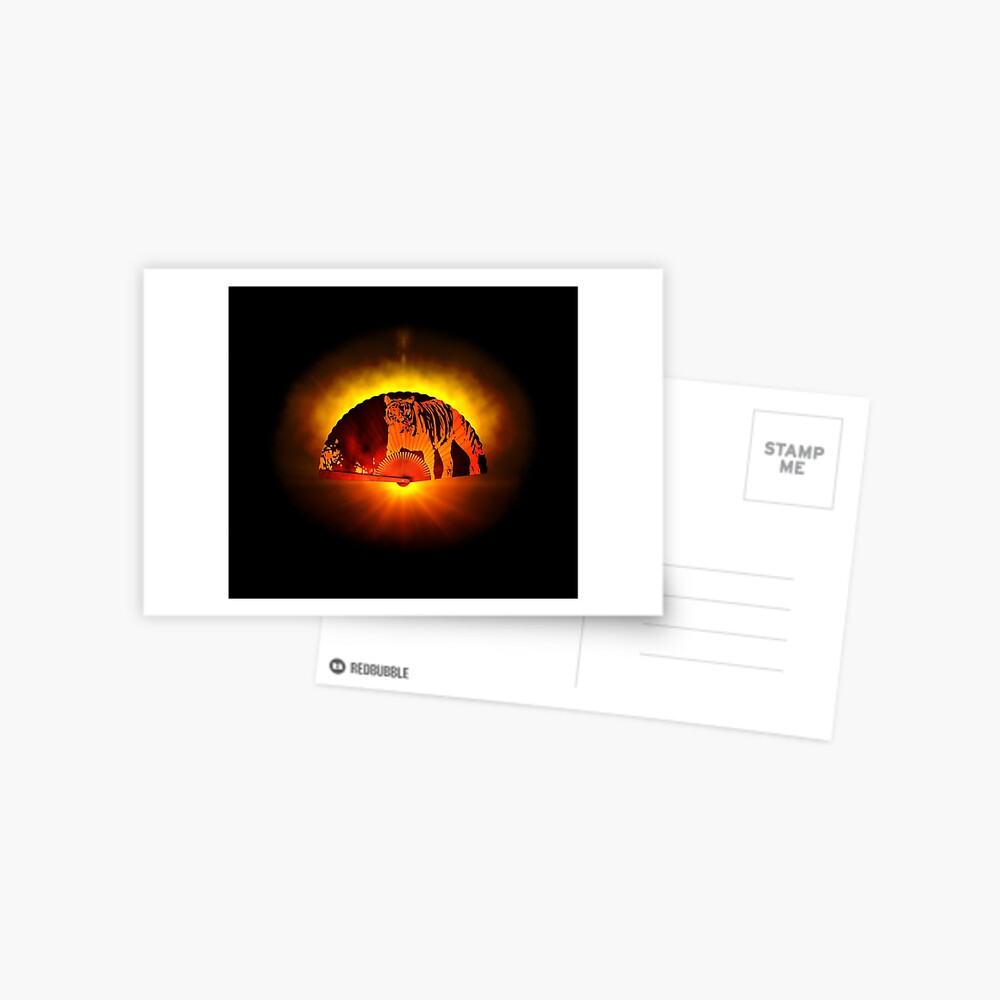 Asian subjects; Motive: Tiger Postcard
