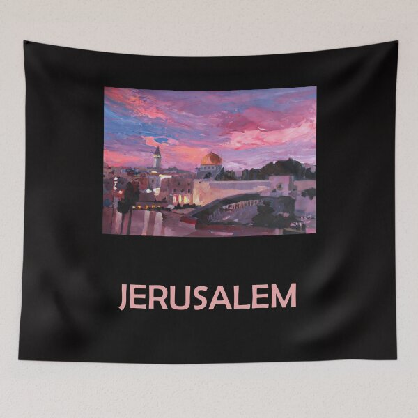 Item preview, Retro Travel Poster Jerusalem designed and sold by artshop77.