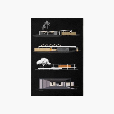 Item preview, MCM Architecture Houses Quad designed and sold by DC Hillier.