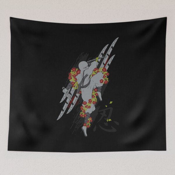 Item preview, Ninja with Red and Yellow Roses designed and sold by aventi24.