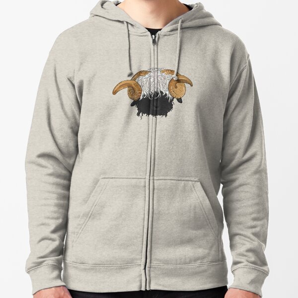 Valais Blacknose Sheep Zipped Hoodie