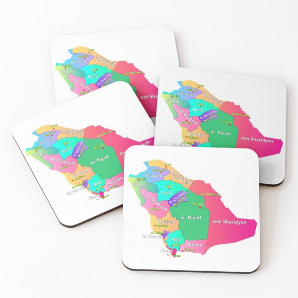 Item preview, The Kingdom of Saudi Arabia map regions and capitals names and the Regional Boundaries designed and sold by mashmosh.