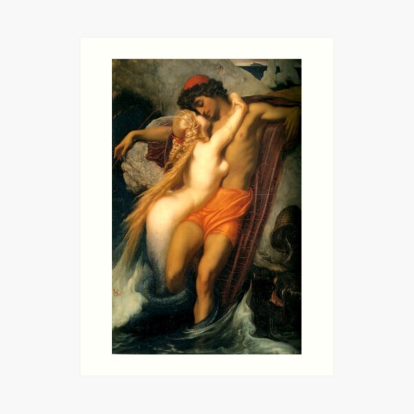The Fisherman and the Syren - Sir Frederick Leighton Art Print