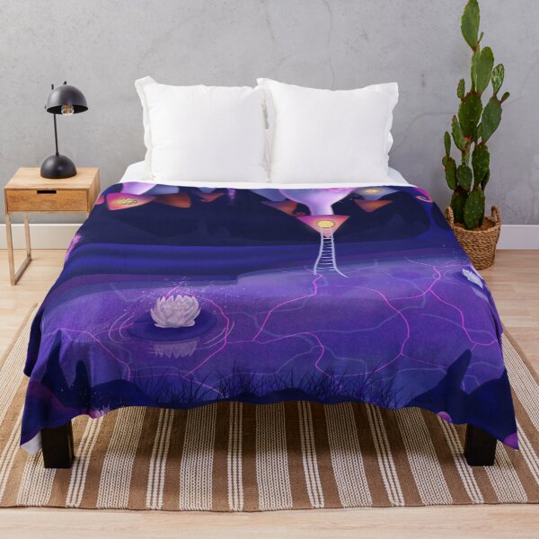 Item preview, Whimsical houses in a glowing cave designed and sold by Sofia Dimitriadou.