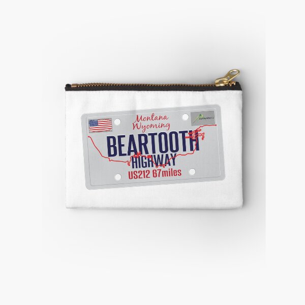 Item preview, Beartooth Highway US 212 Cyclist Motorcycle RV Licence Plate Sticker & T-Shirt 01 designed and sold by OuterShellUK.