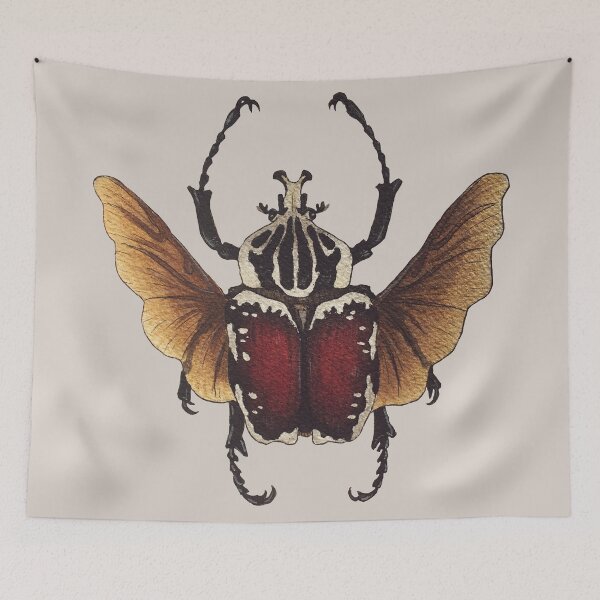 Item preview, Goliathus dynistae Goliath beetle watercolor designed and sold by Wieskunde.