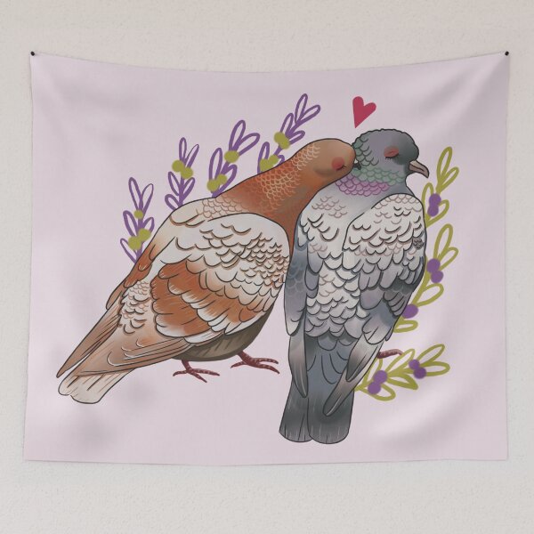Item preview, Pidgeons in love designed and sold by Wieskunde.