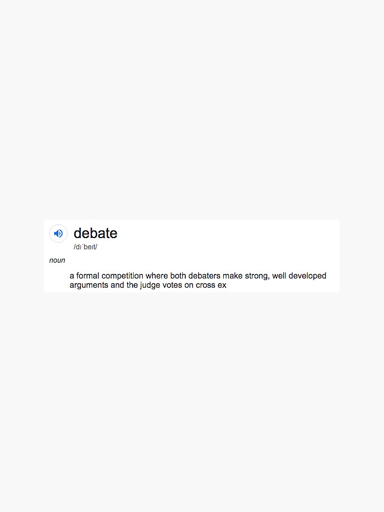 "debate definition" Sticker by JustDebateStuff Redbubble