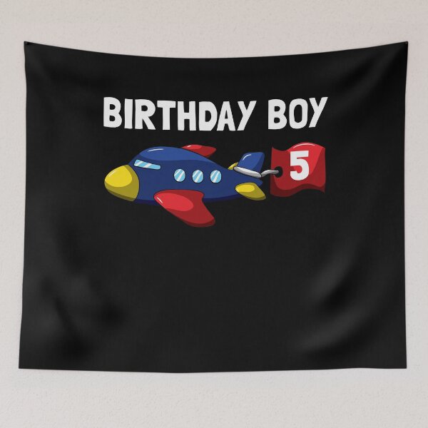 Item preview, Airplane 5th Birthday Boy Pilot Plane designed and sold by BornDesign.