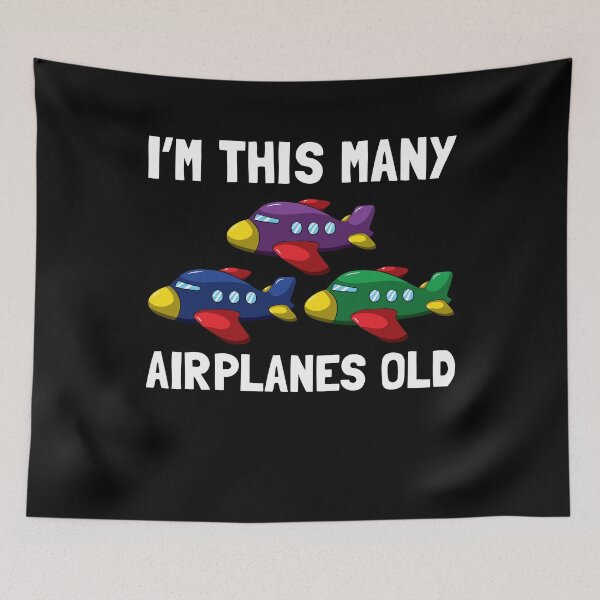 Item preview, I'm This Many Airplanes Old 3th Birthday Pilot designed and sold by BornDesign.