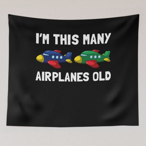 Item preview, I'm This Many Airplanes Old 2nd Birthday Pilot designed and sold by BornDesign.