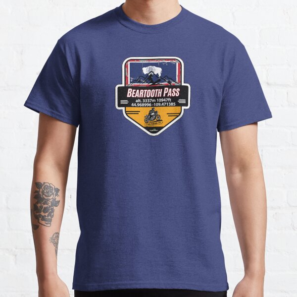 Beartooth Pass US 212 Motorcycle Car RV Cycle Sticker & T-Shirt 02 Classic T-Shirt