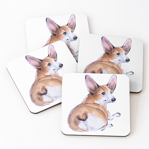 Item preview, Corgi butt sumie and watercolor painting designed and sold by ladyshekk.