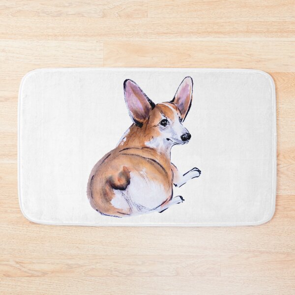 Item preview, Corgi butt sumie and watercolor painting designed and sold by ladyshekk.