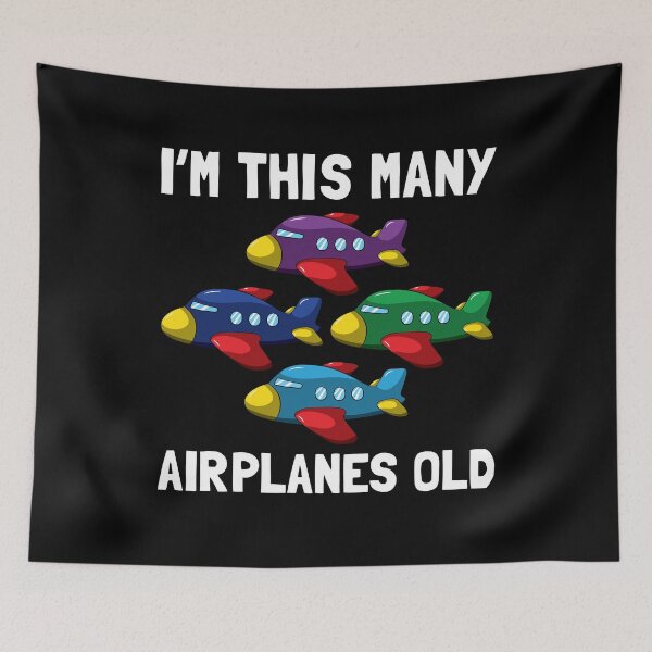 Item preview, I'm This Many Airplanes Old 4th Birthday Pilot designed and sold by BornDesign.