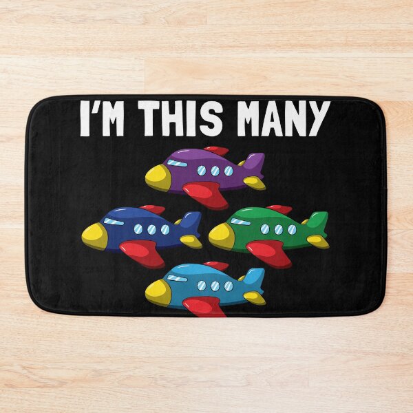 Item preview, I'm This Many Airplanes Old 4th Birthday Pilot designed and sold by BornDesign.