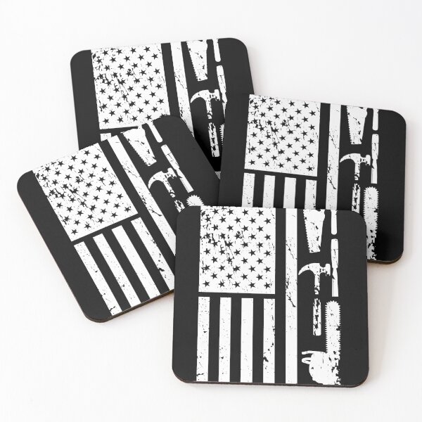 Item preview, American Flag Carpenter Woodworker Tradesmen designed and sold by BornDesign.