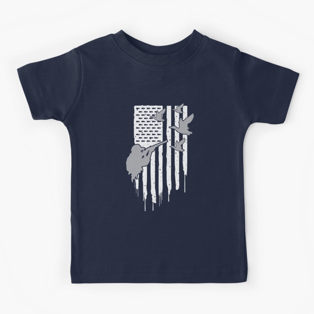 American Flag Duck Hunter Patriot USA Hunt Kids T-Shirt for Sale