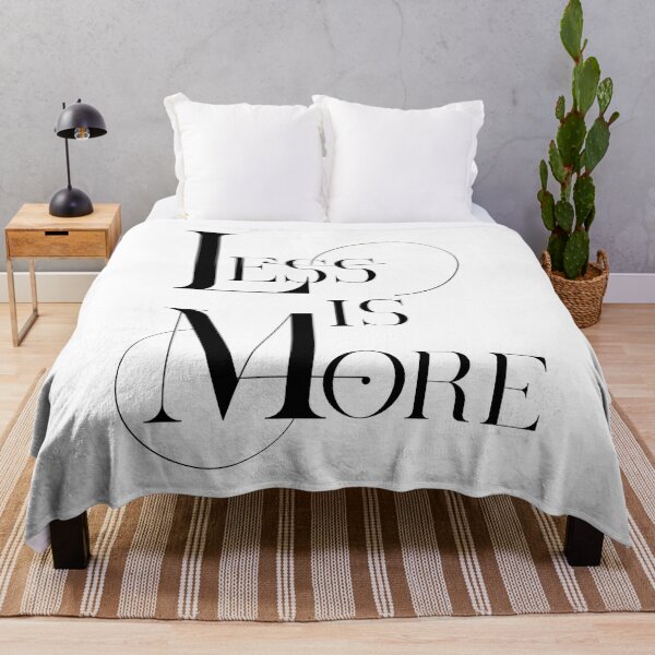 Item preview, Less Is More Black And White Minimalism Typography designed and sold by artsandsoul.