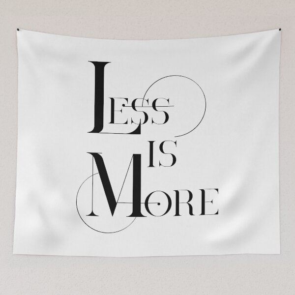 Item preview, Less Is More Black And White Minimalism Typography designed and sold by artsandsoul.